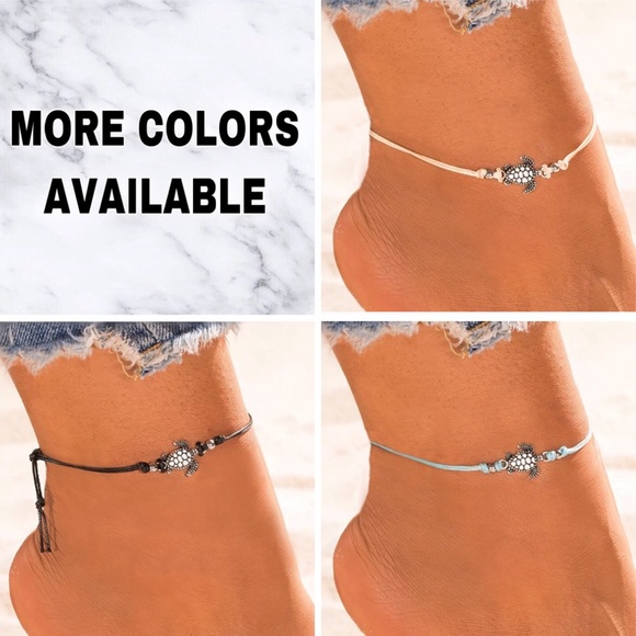 ⚜️[𝟯/$𝟭𝟴]⚜️Blue Tortoise Boho Anklet NEW - Picture 13 of 14